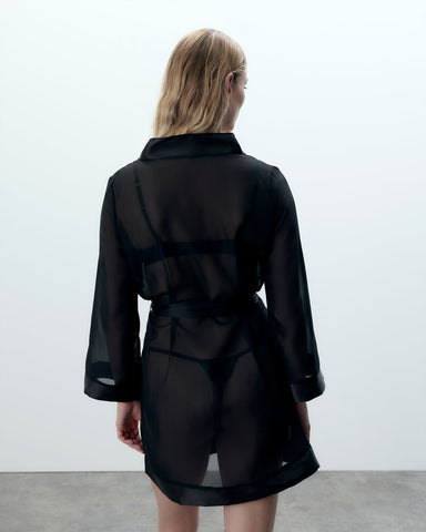 Kimono en Mousseline Noir