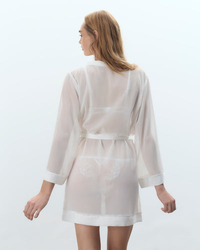 Kimono en Mousseline Ivoire