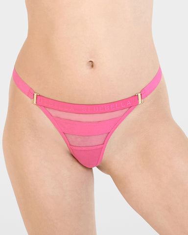 Lilia String  en tulle Rose Fandango