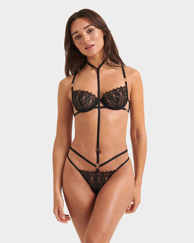 Culotte Harnais Dos Ouvert Lana Noire