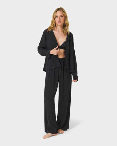 Tarcon Pyjama Long en Viscose Écologique Noir