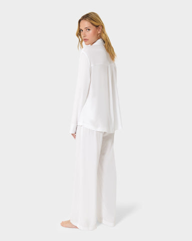Tarcon Pyjama Long en Viscose Écologique Blanc