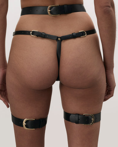 Harnais De Cuisse Lotus Noir/Doré