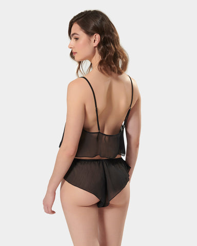 Ensemble Short Et Caraco Pia Noir
