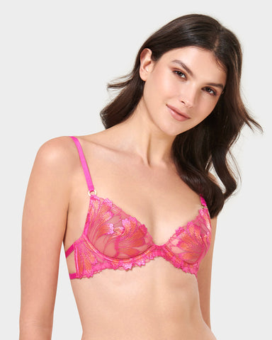 Soutien-Gorge Colette Rose Fuchsia/Orange poivré