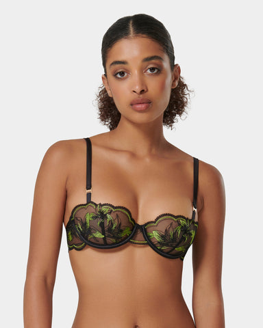 Soutien-Gorge Coppelia Eco Noir/Vert Acidulé