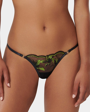 String Coppelia Eco Noir/Vert acidulé