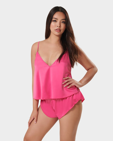 Ensemble Short et Caraco Faye Rose Fuchsia