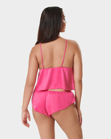 Ensemble Short et Caraco Faye Rose Fuchsia