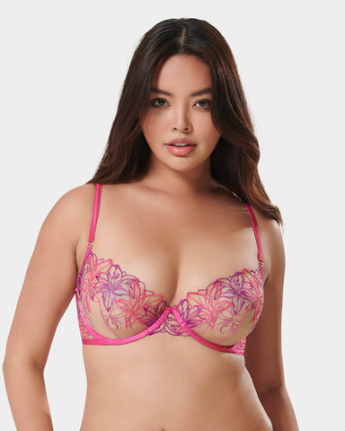 Soutien-Gorge Lilly Rose Fuchsia/Violet vif/Transparent