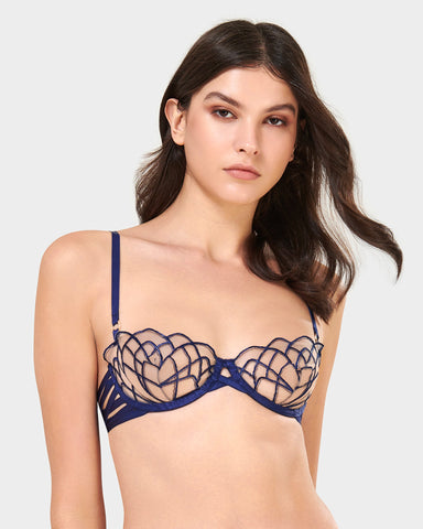 Soutien-Gorge Beatrix Bleu Crépuscule/Transparent