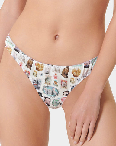 BB x Ashley Williams Culotte en satin De Luxe Imprimé Chaton