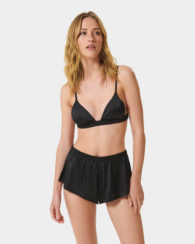 Saskia ensemble luxe soutien-gorge et short en latinNoir