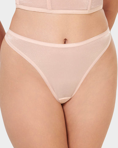 String Taille Haute Thena Eco Caramel Givré