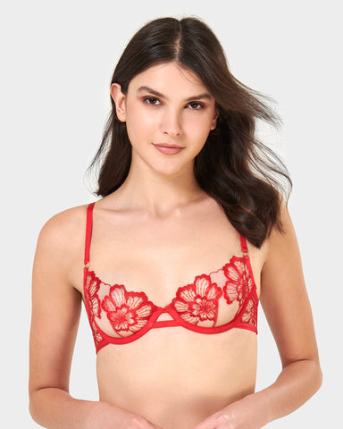 Soutien-Gorge Catalina Rouge/Transparent