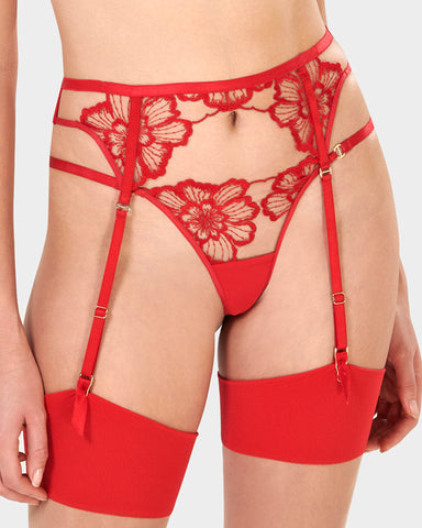 Harnais De Cuisse Catalina Rouge/Transparent