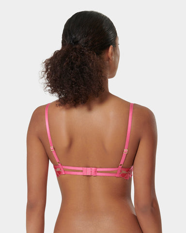 Soutien-Gorge Leonora Rose Fuchsia/Transparent