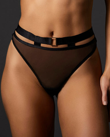 String Taille Haute Trinity Noir