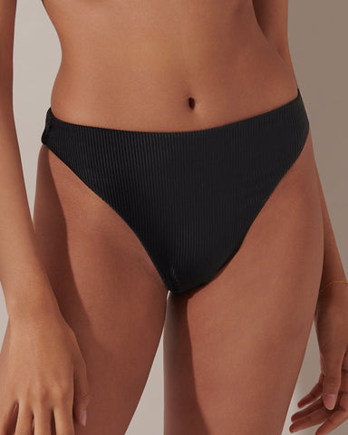 Bas de Bikini Taille Haute Lucerne Noir