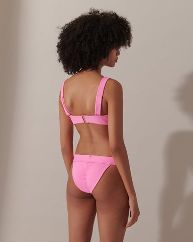 Culotte Triangle Brésilien de Bikini Lucerne Rose