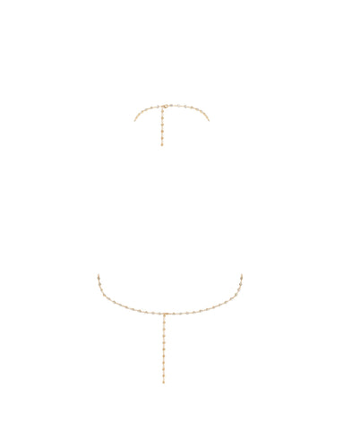 Marli Soutien-Gorge Sans Armature En Strass Doré