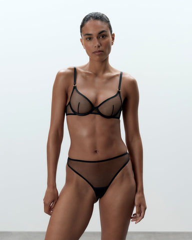 String Taille Haute Naomi Noir