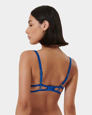 Soutien-gorge avec armatures Etta Bleu Égyptien/Transparent
