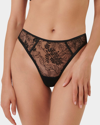 String Taille Haute Seraphim Noir