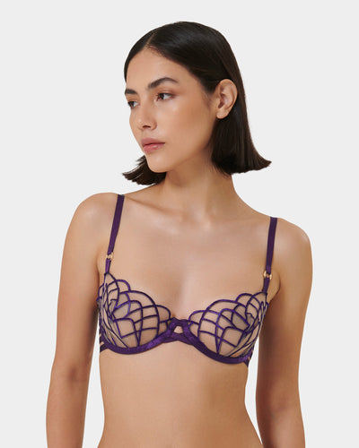 Soutien-gorge avec armatures Beatrix Violet Açaï/Transparent