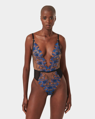 Body Lyandra Bleu Égyptien/Noir/Transparent