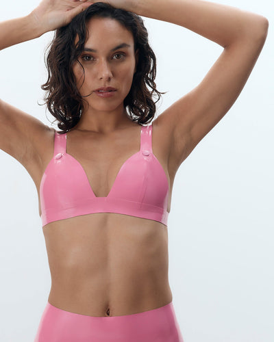 Soutien-gorge souple en Latex Rose Bonbon
