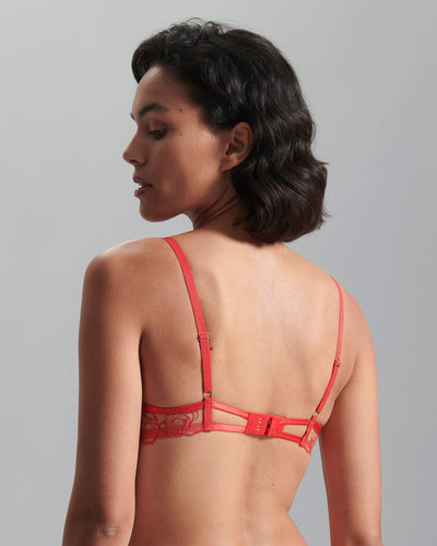 Soutien-gorge avec armatures Rosalie Rouge/Transparent