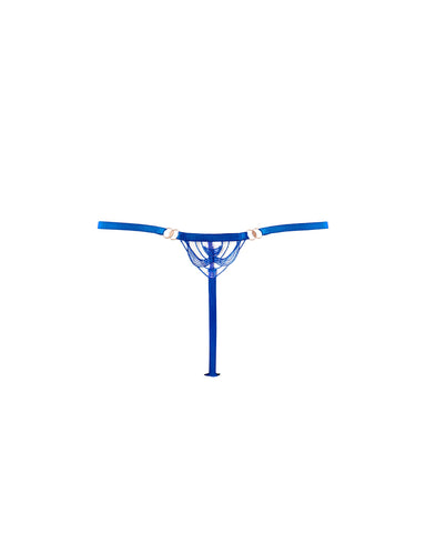 String Monique Bleu Égyptien/Transparent