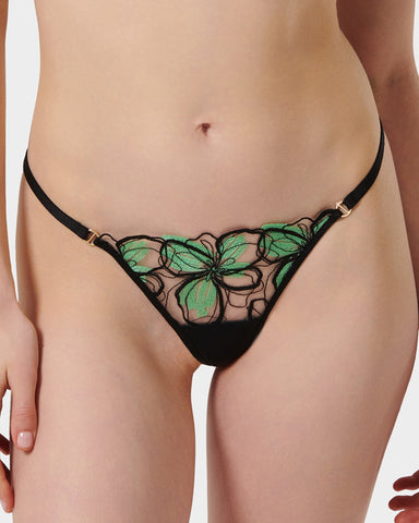 String Odette Noir/Vert Été