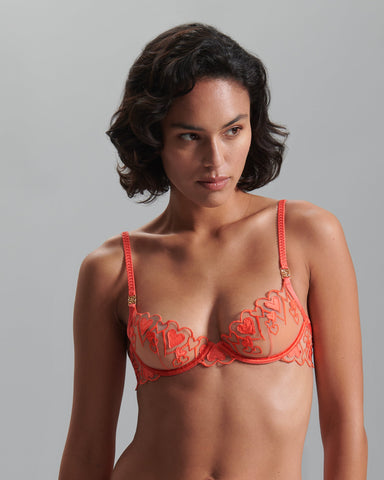 Soutien-gorge avec armatures Harlow Corail/Transparent
