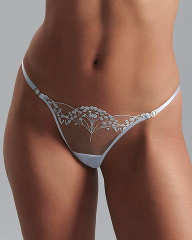 String Marisa Bleu Eau Glacée/Transparent