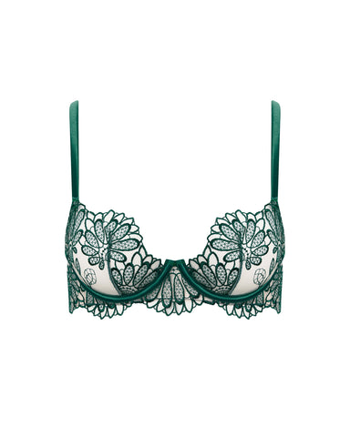 Soutien-gorge Transparent Floral Amaris Vert