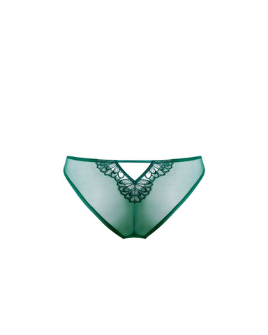 Culotte Transparent Floral Amaris Vert