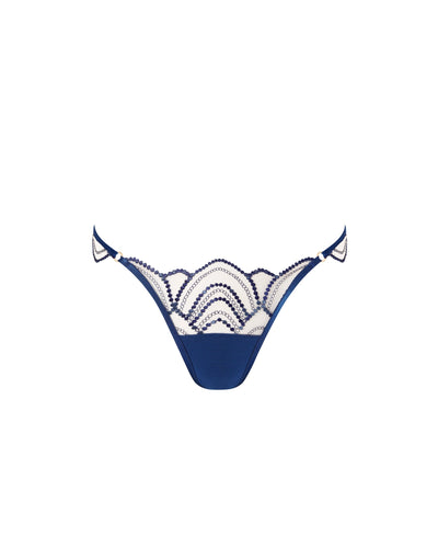 Culotte Soraya Brodée Transparente Bleu