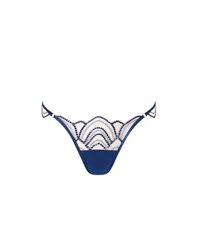 Culotte Soraya Brodée Transparente Bleu
