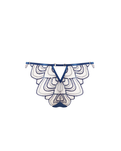 Culotte Soraya Brodée Transparente Bleu