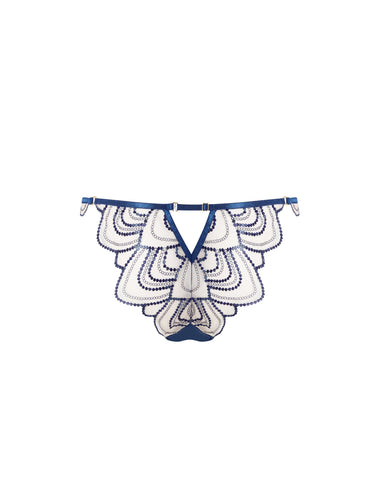 Culotte Soraya Brodée Transparente Bleu