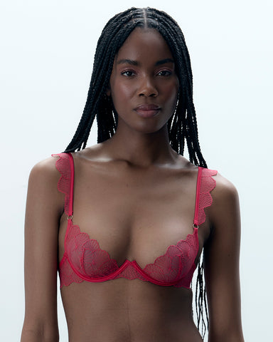 Soutien-gorge Vermont Brodé Transparent Rose