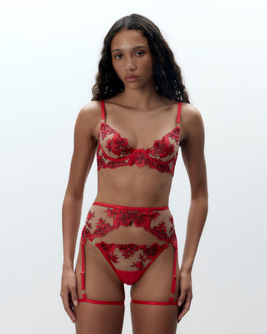 Harnais de Cuisses à Jarretelles Lavanya Rouge