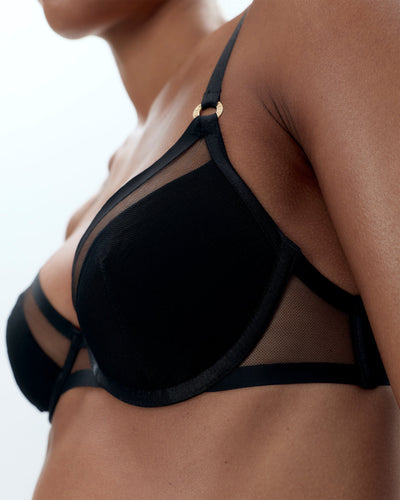 Soutien-gorge avec coque Naomi en Résille Noir
