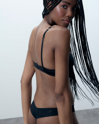 Soutien-gorge Push-up Verona en Satin Noir