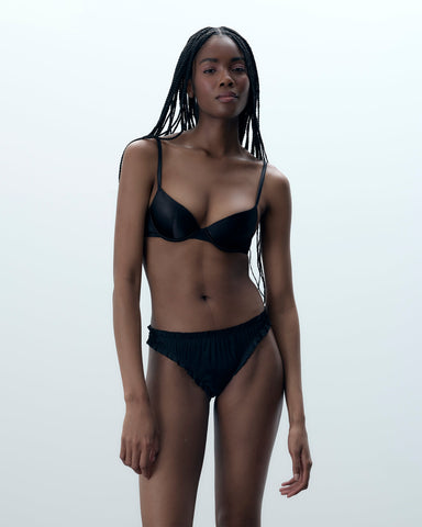 String Verona Cadeau en Satin Noir