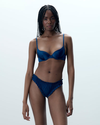 String Verona Cadeau en Satin Bleu Marine