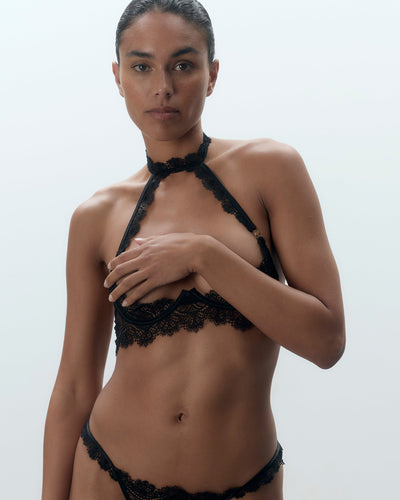 Soutien-gorge Ouvert à harnais Arella Noir