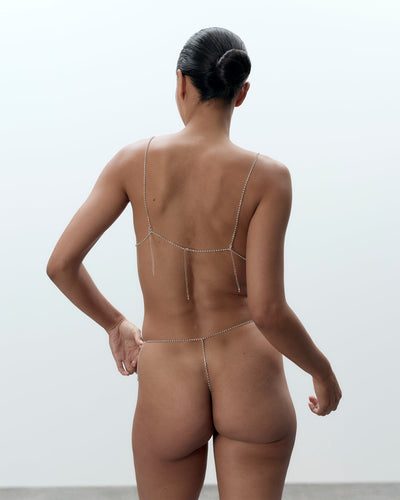 String Ouvert Diamant Estelle argent